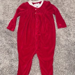 9m Ralph Lauren baby velvet footed pajama